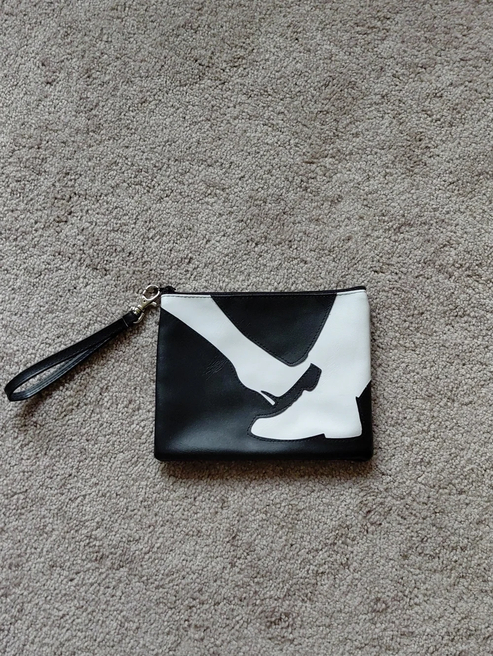 Black and White Wristlet Clutch - Designer-Inspired